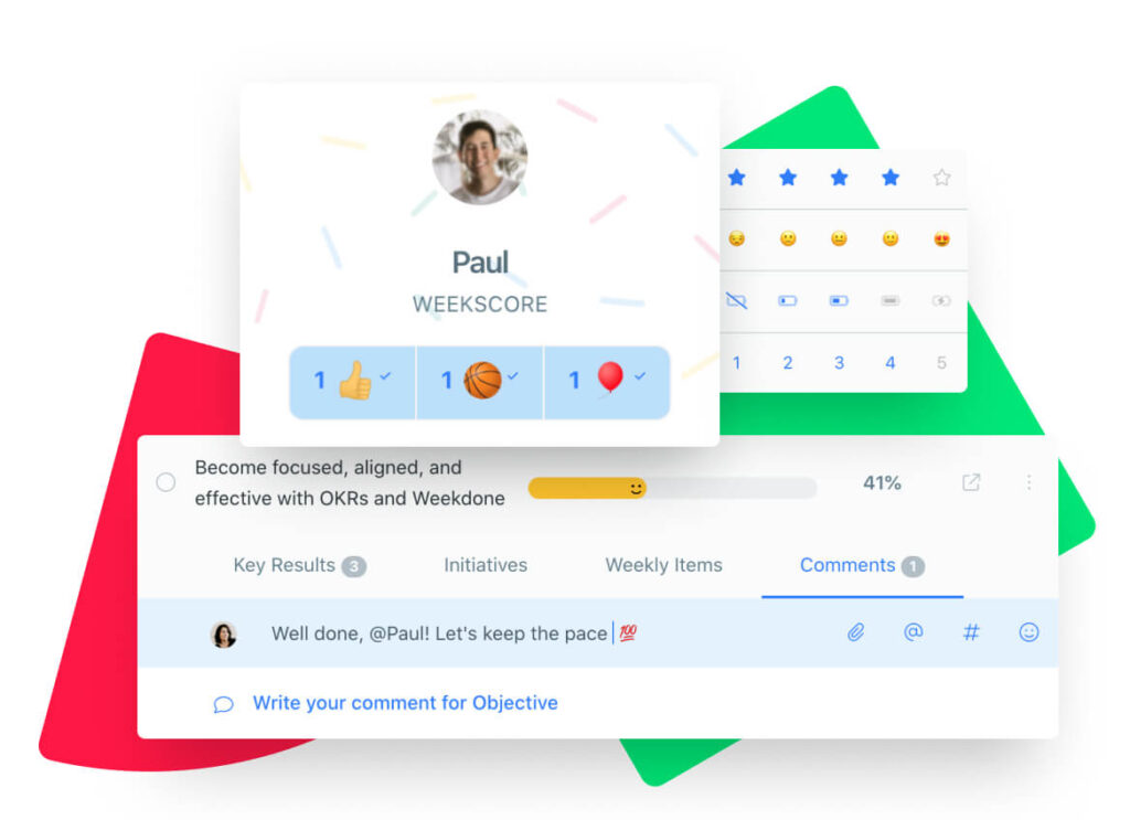 Improve collaboration and teamwork with Weekdone OKR Product